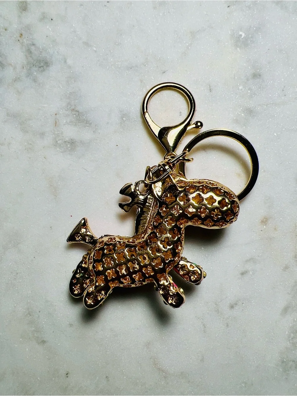 Rhinestone Pink Multicolor Piñata Keychain Charm 🪅